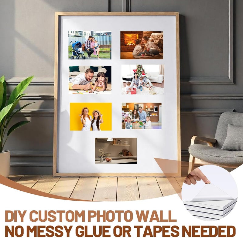 Pushglossy 25 Sheets Self Adhesive Foam Board 22 x 28 x 3/16" White Self-Adhesive Tack Foam Boards Large Free Mounting Poster for Crafts Presentation Vision Board Signboard and Party Decorations - Image 5